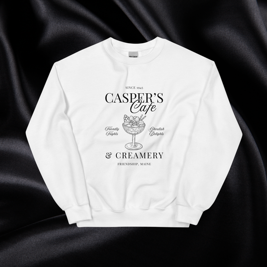 Casper's Cafe Crewneck | White