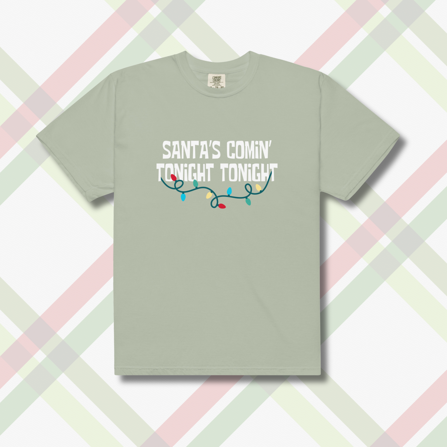 Santa's Comin' Comfort Colors Tee | Bay