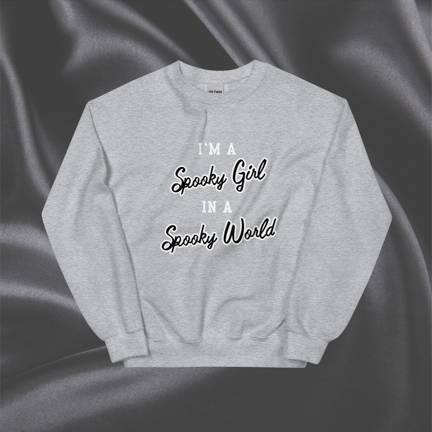 Spooky Girl Crewneck | Sport Gray