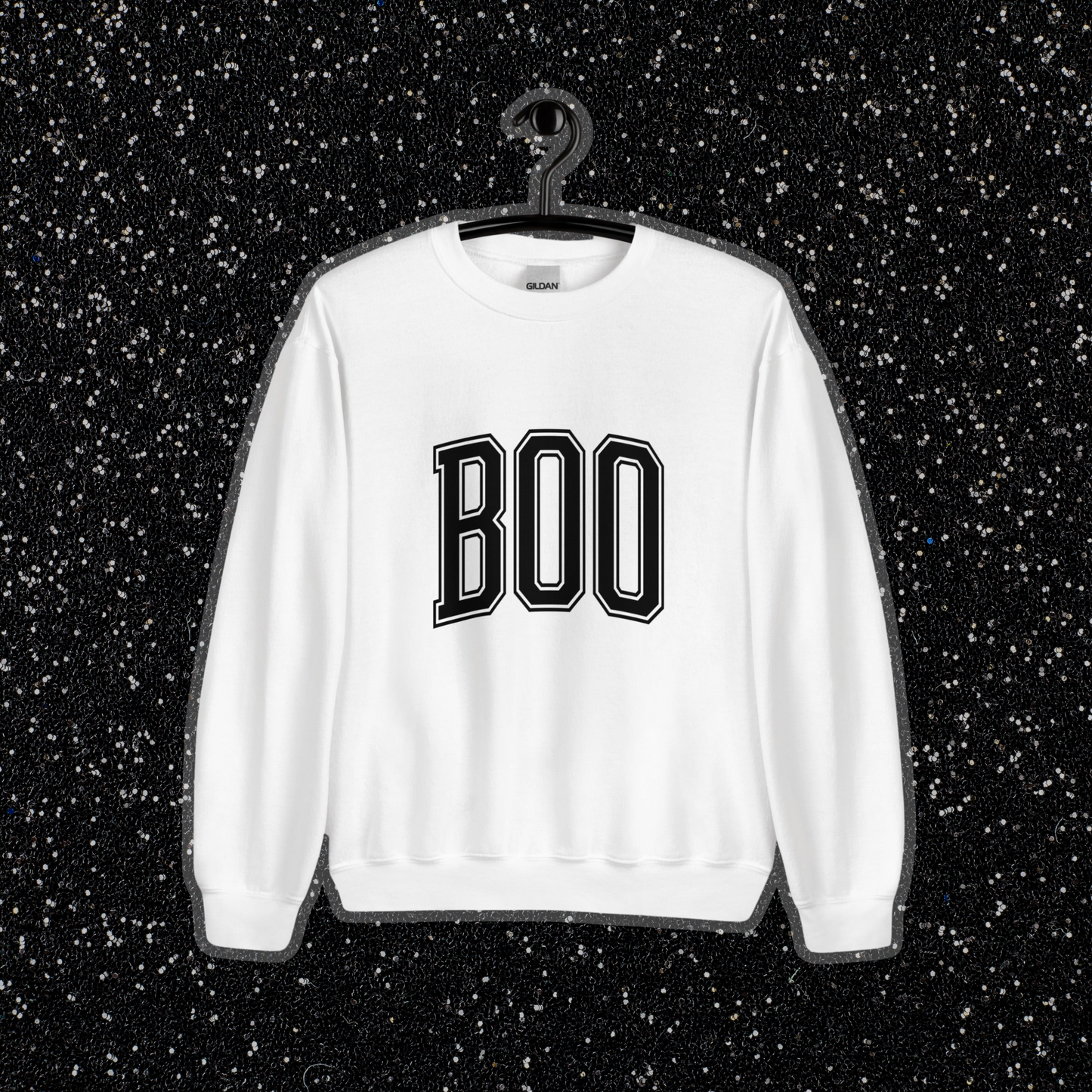 Boo Halloween Crewneck | White