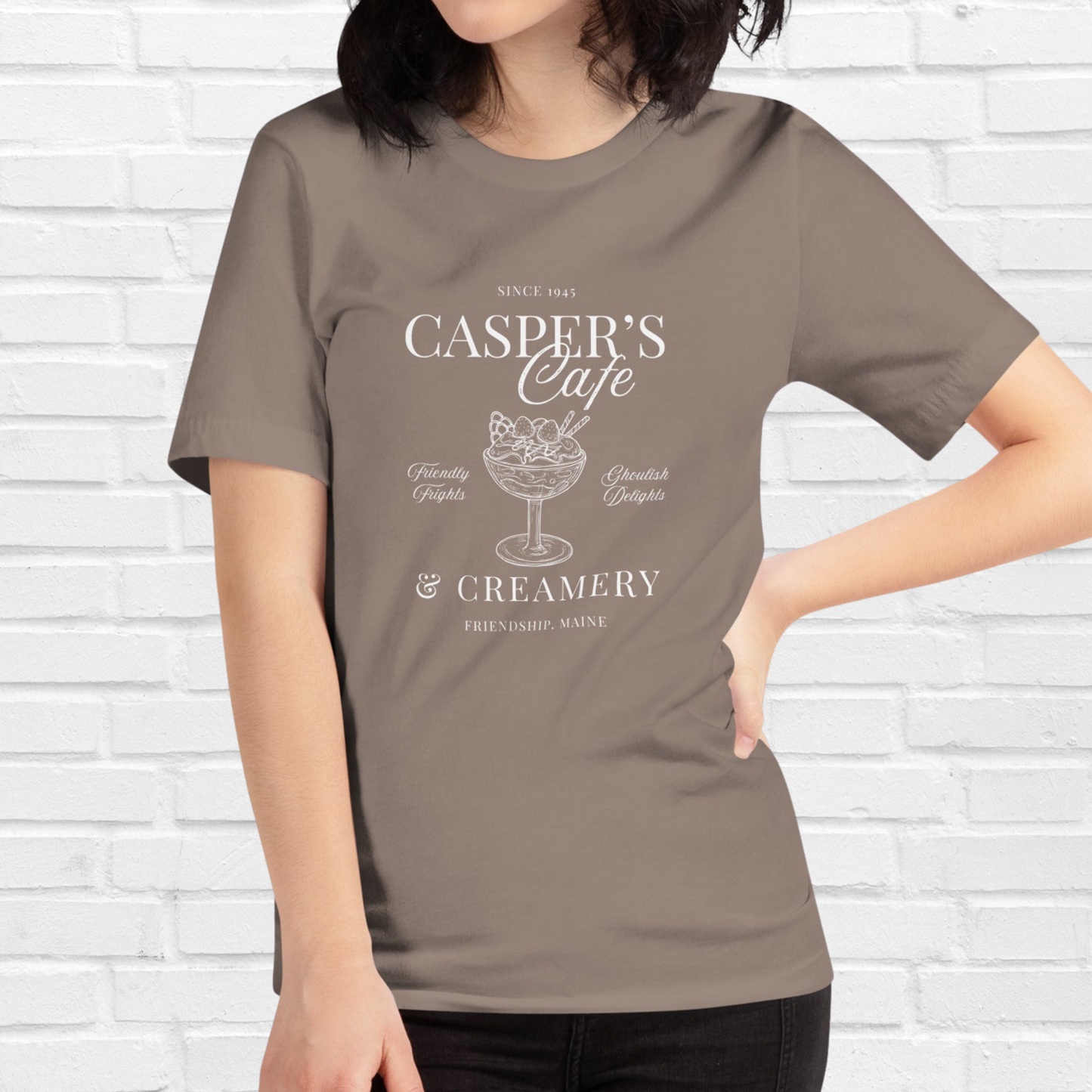 Casper's Cafe Bella + Canvas Tee | Pebble