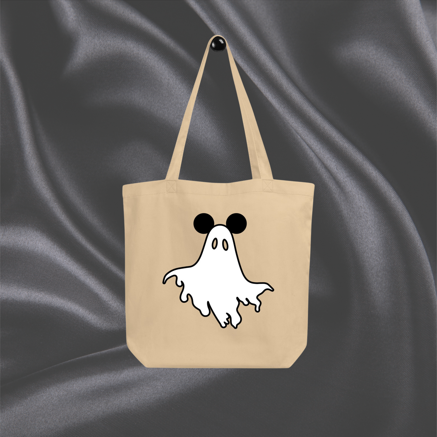 Mouse Ears Ghost Canvas Tote | Outline