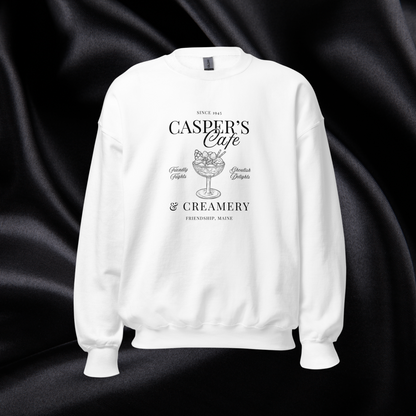 Casper's Cafe Crewneck | White