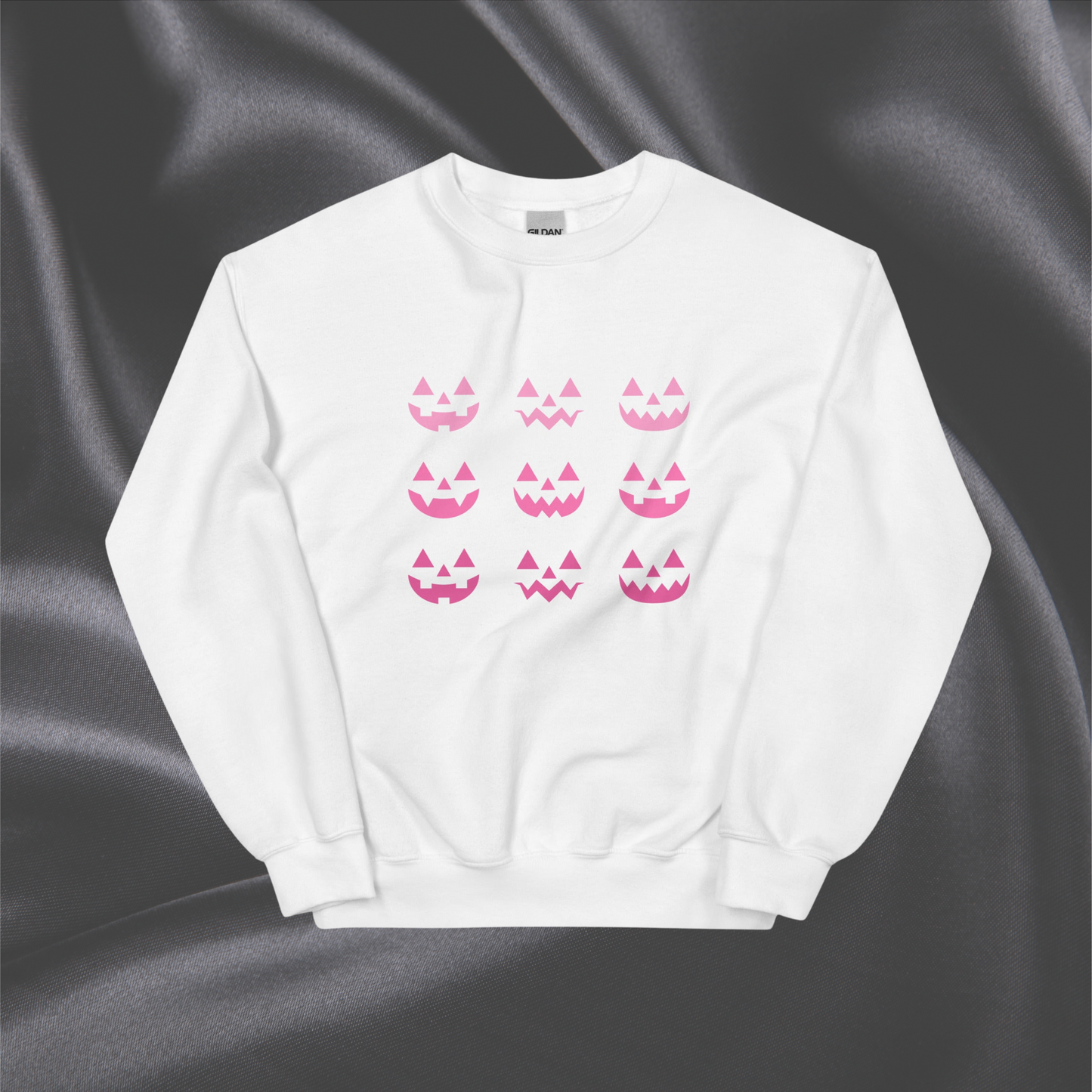 Pink Pumpkins Crewneck | White