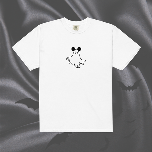 Ghost Mouse Comfort Colors Tee | White, Outline