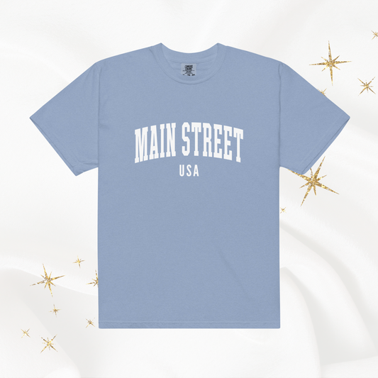 Main Street USA Comfort Colors T-shirt | Washed Denim