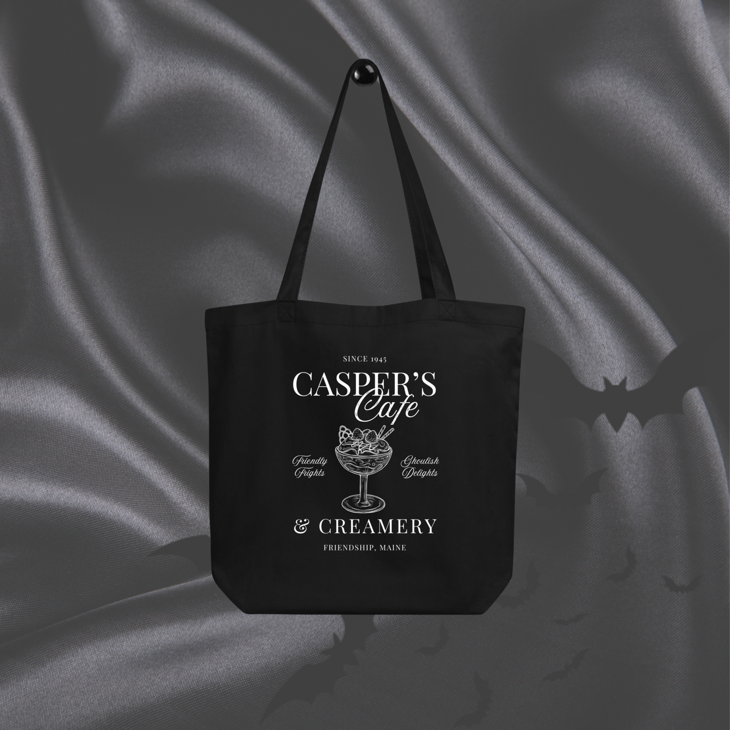 Casper's Cafe Tote Bag | Black