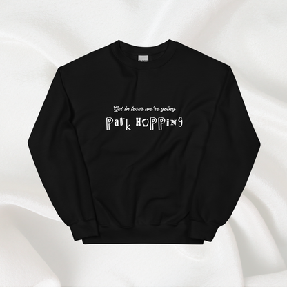 Get in Loser Crewneck | Black (White Print)