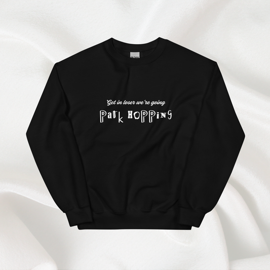 Get in Loser Crewneck | Black (White Print)
