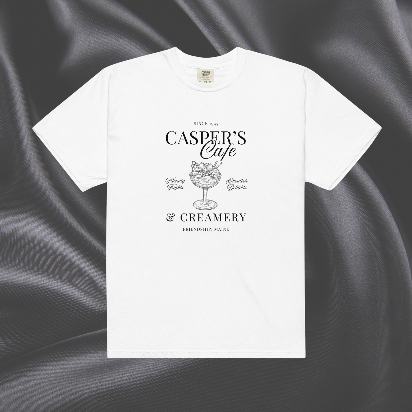 Casper's Cafe Comfort Colors Tee | White