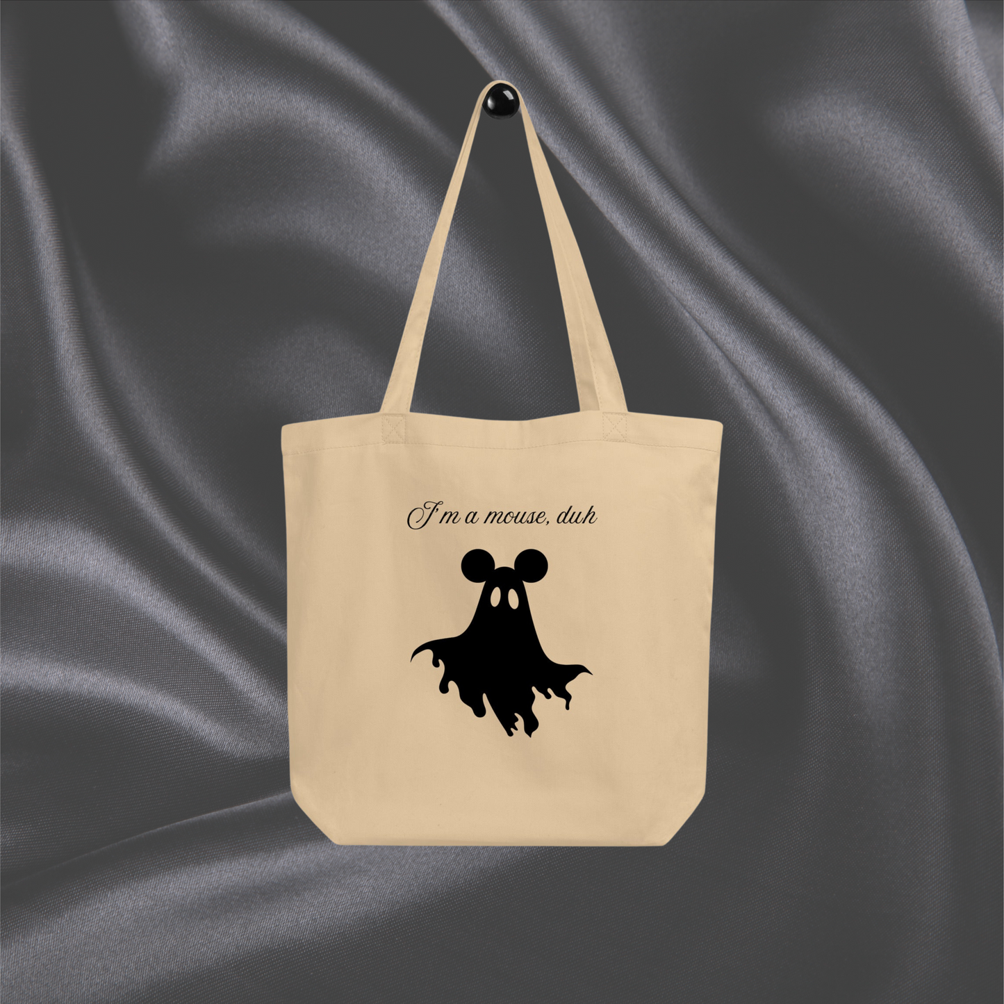 I'm a Mouse Canvas Tote (Black Print)