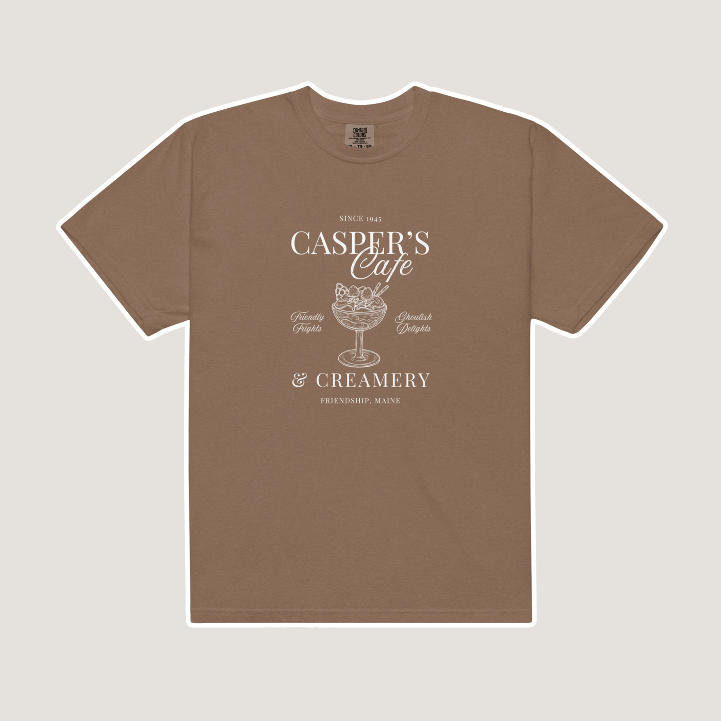 Casper's Cafe Comfort Colors Tee | Espresso