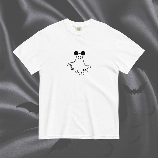Ghost Mouse Comfort Colors Tee | White, Outline
