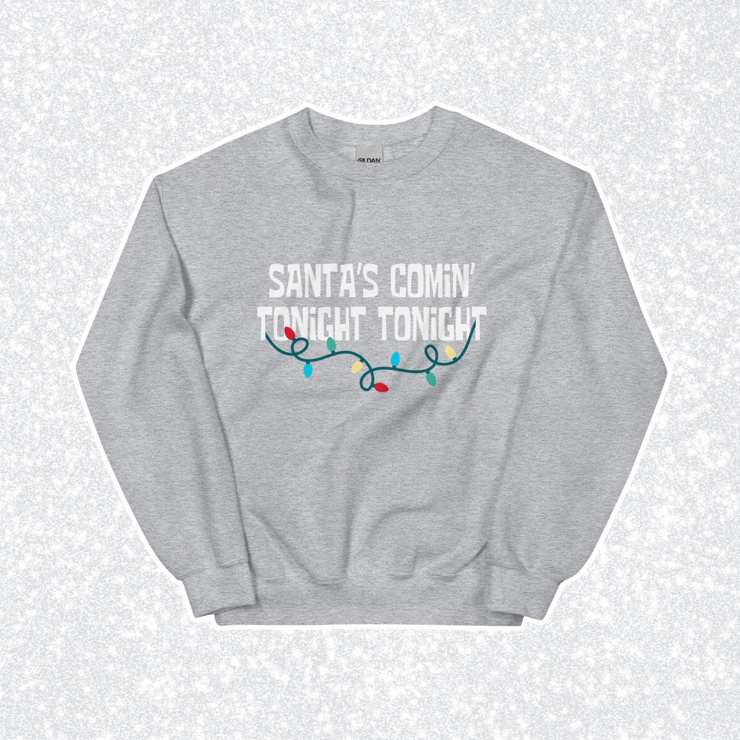 Santa's Comin' Crewneck | Sport Gray