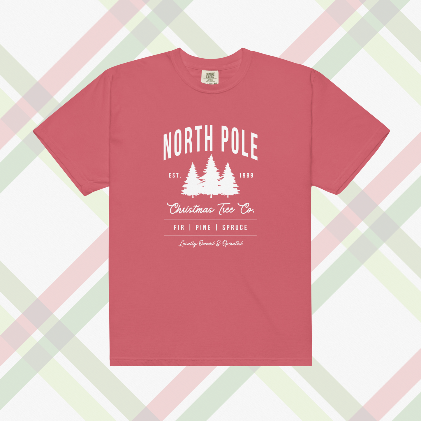 North Pole Christmas Tree Co. Comfort Colors Tee | Watermelon