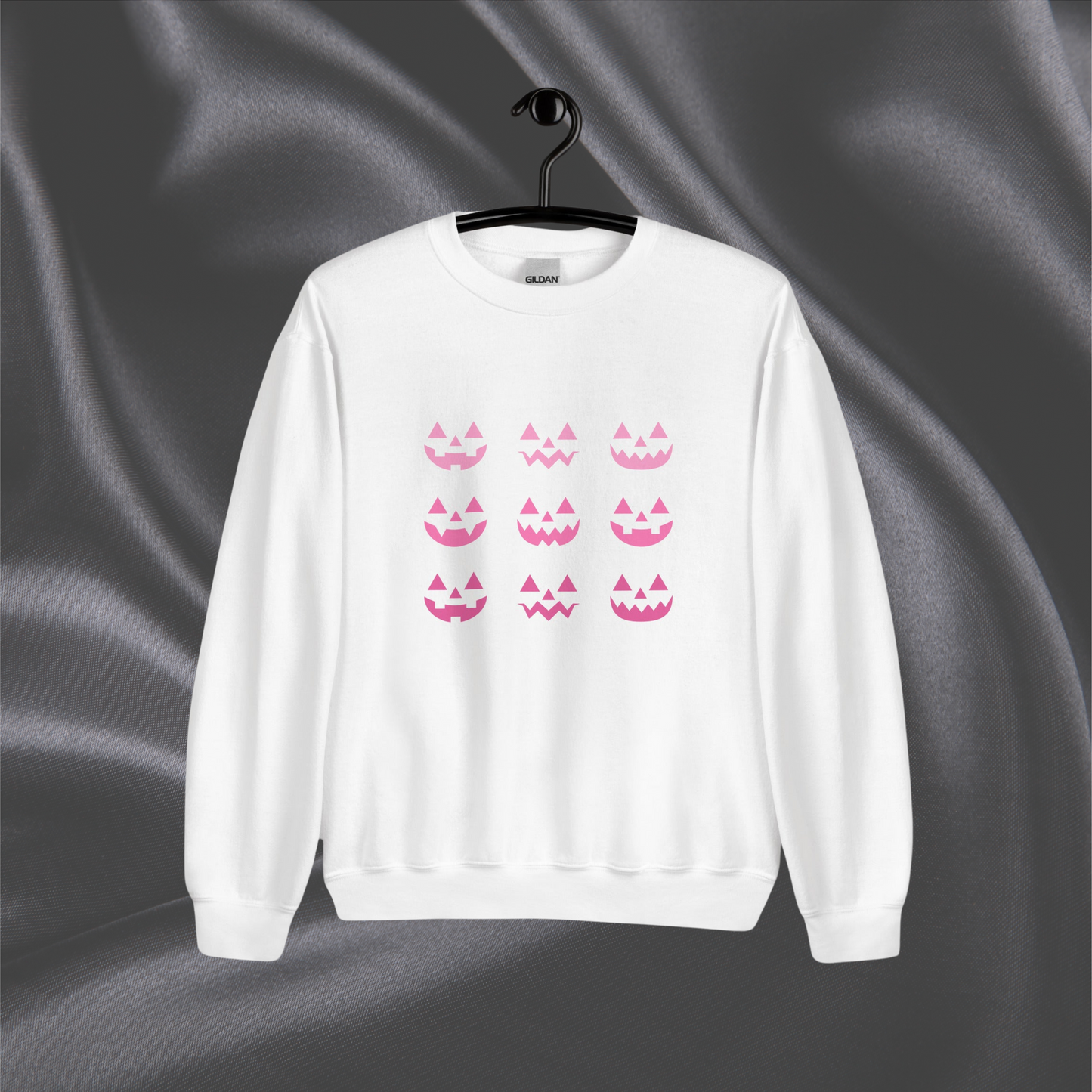 Pink Pumpkins Crewneck | White