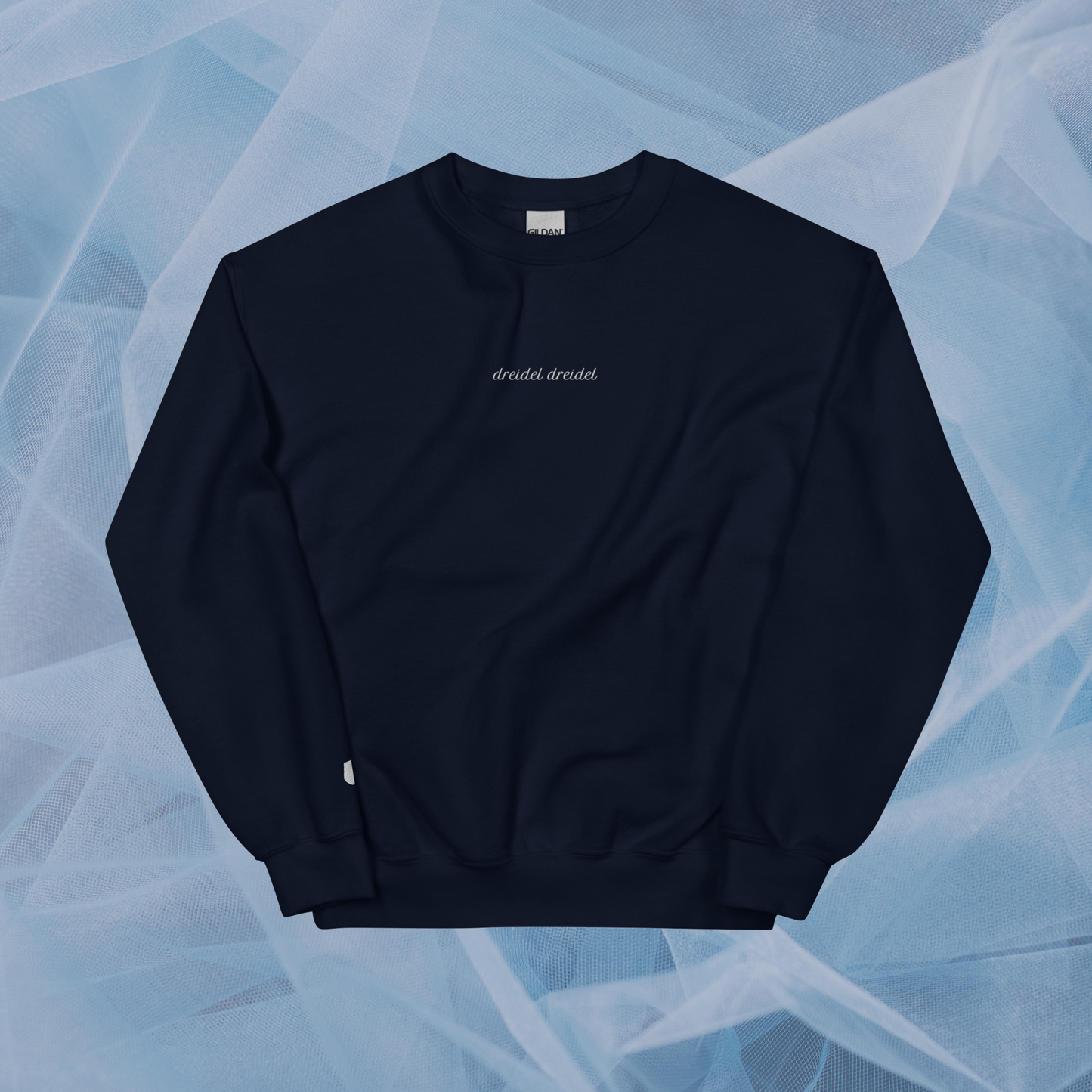 Embroidered Dreidel Crewneck | Navy