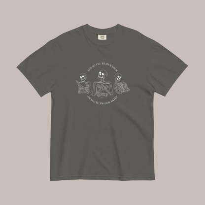 Literary Skeletons Comfort Colors Tee | Pepper