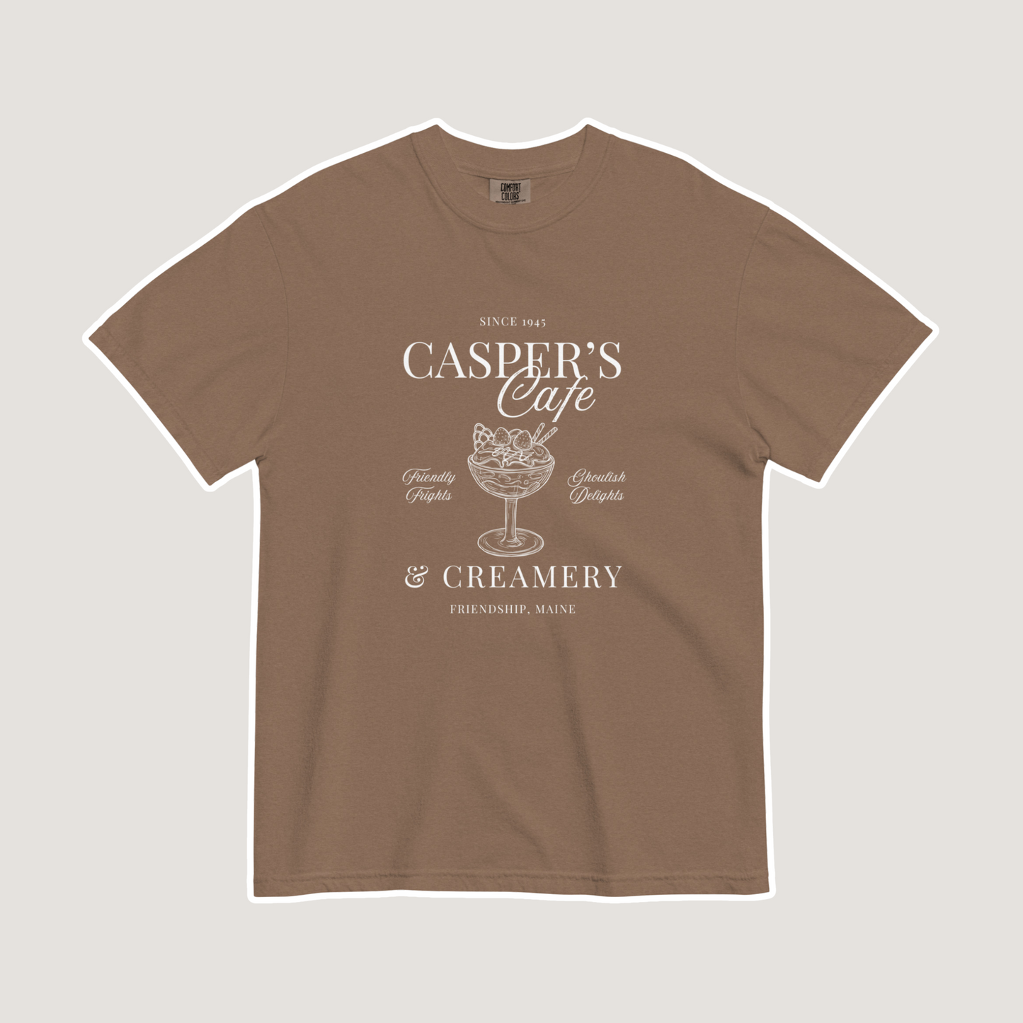Casper's Cafe Comfort Colors Tee | Espresso