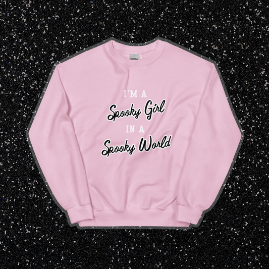 Spooky Girl Crewneck | Light Pink