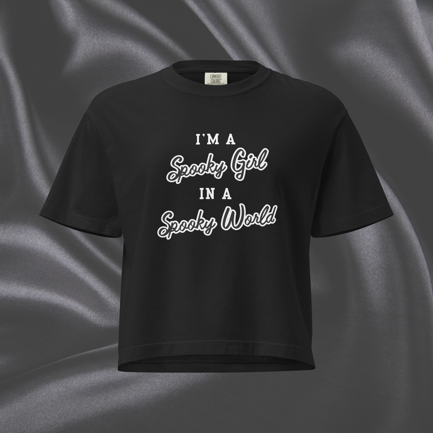 Spooky Girl Comfort Colors Crop Tee | Black