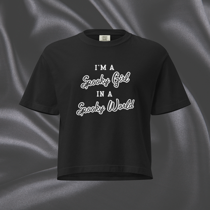 Spooky Girl Comfort Colors Crop Tee | Black