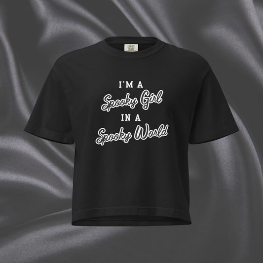 Spooky Girl Comfort Colors Crop Tee | Black
