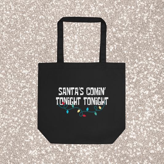 Santa's Comin' Tote | Black