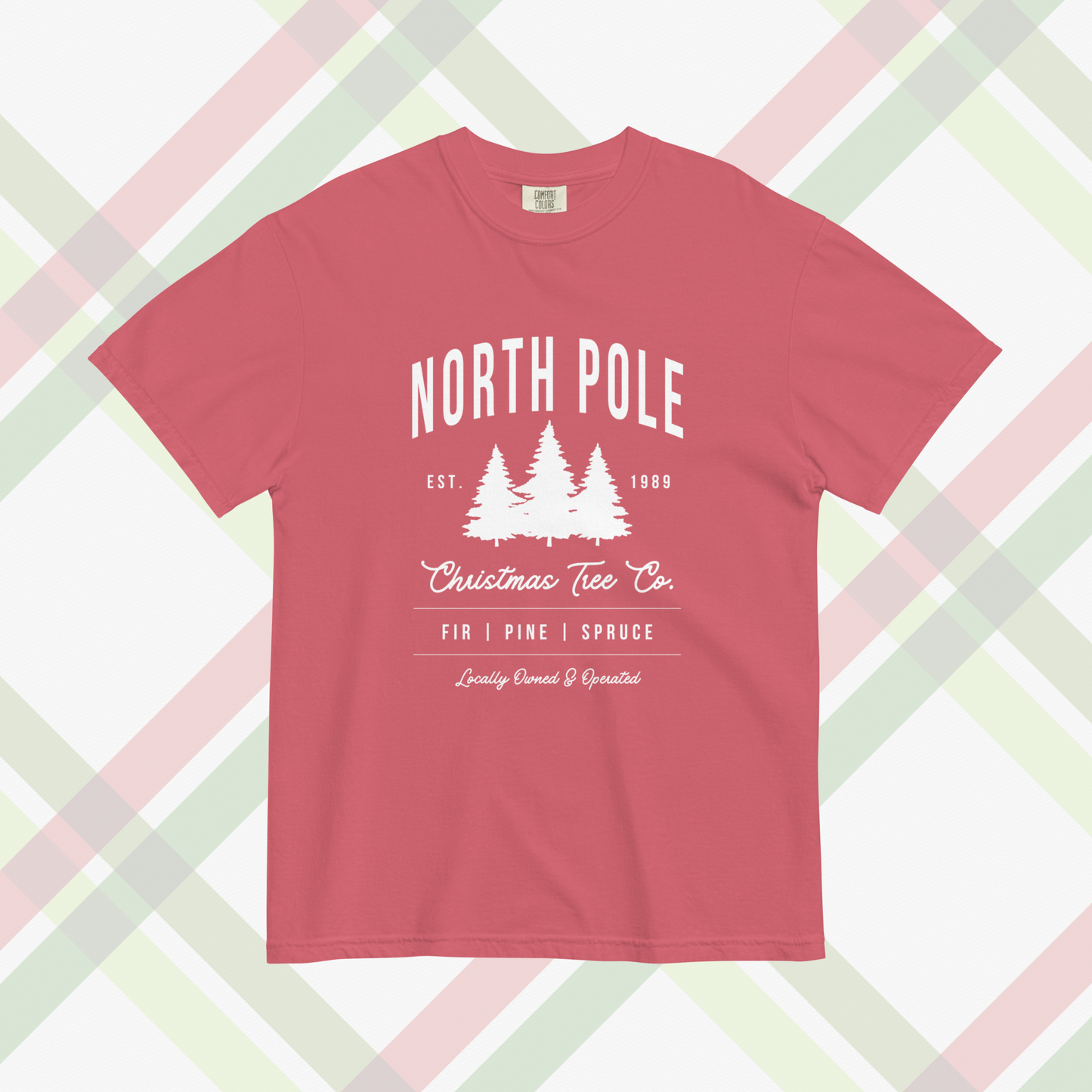 North Pole Christmas Tree Co. Comfort Colors Tee | Watermelon