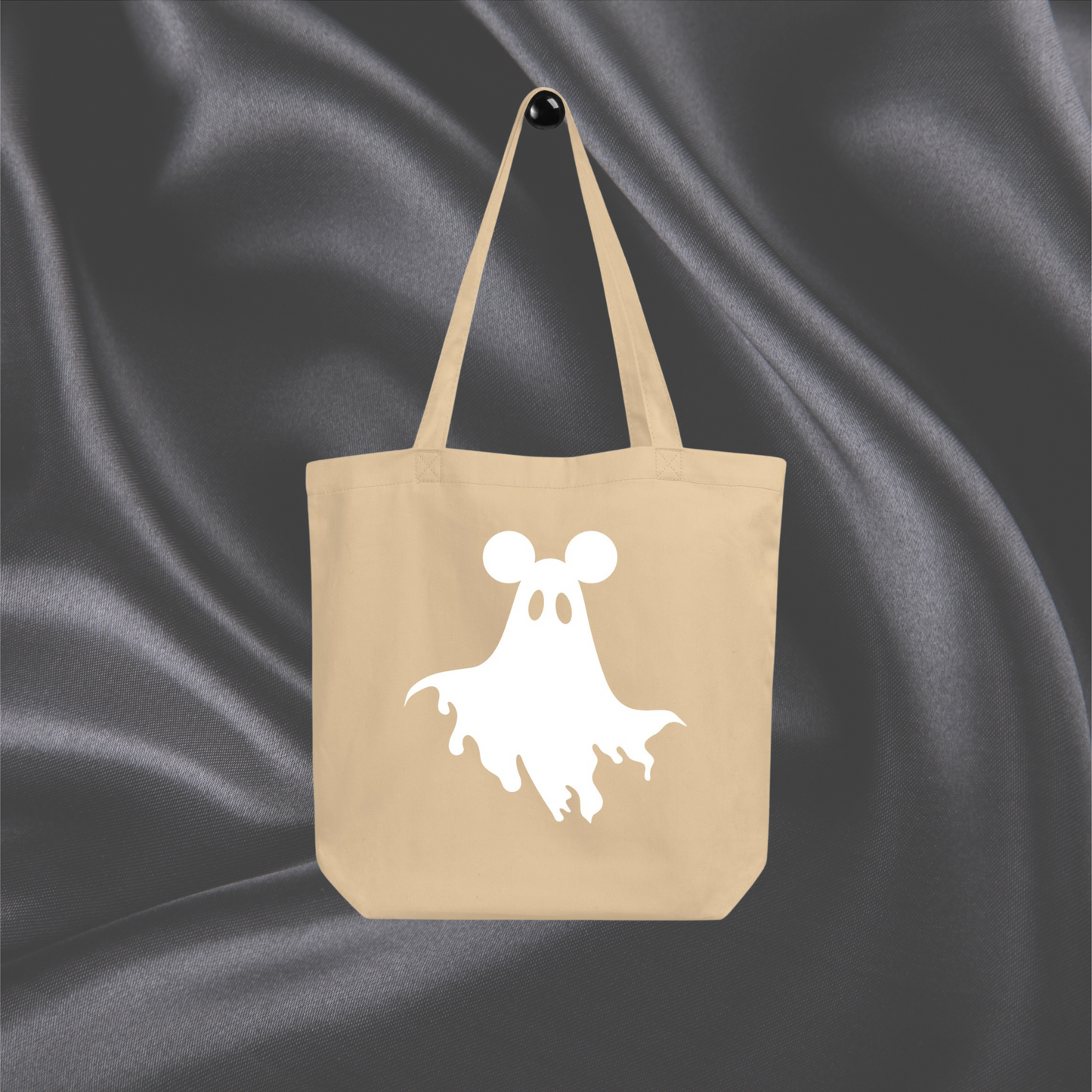 Mouse Ears Ghost Canvas Tote | White Print