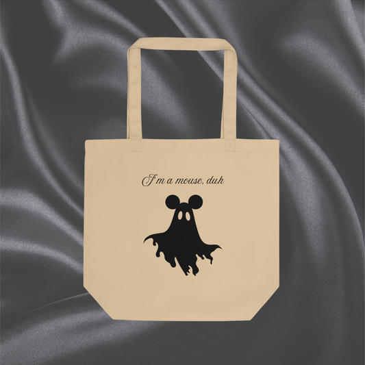 I'm a Mouse Canvas Tote (Black Print)